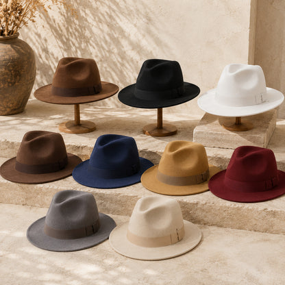 Classic Wide Brim Fedora Hat – Timeless Elegance for Every Occasion
