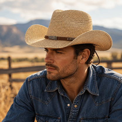 Cowboy Straw Hat – SunnyPaja Summer Breeze