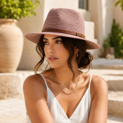 Panama Hat – Summer Style with Leather Buckle Band