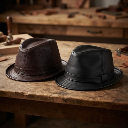 Trilby Hat – Genuine Leather Timeless Style