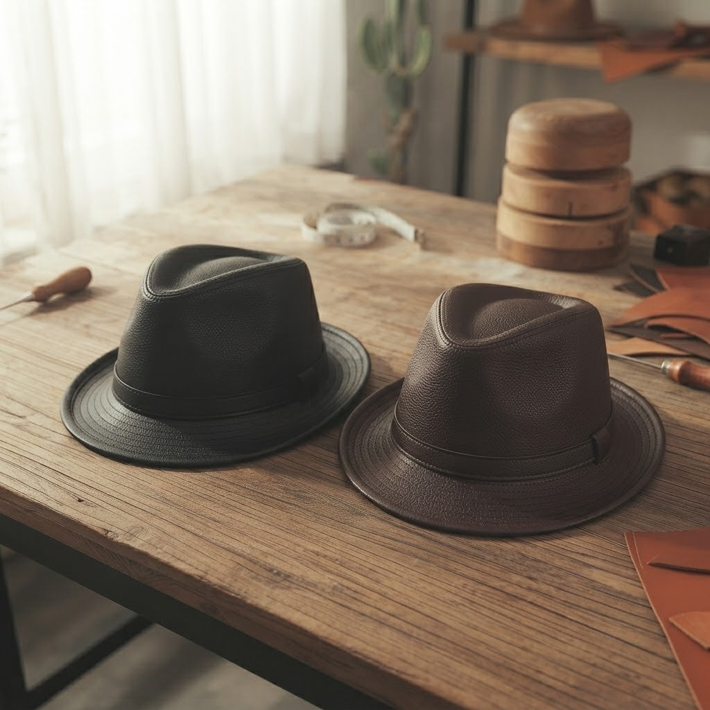 Genuine Leather Trilby Hat – Timeless Style & Durability