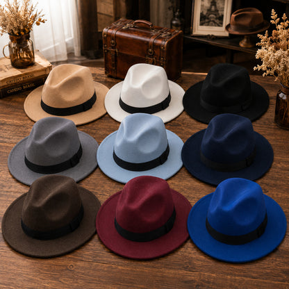 Fedora Hat – Classic Wool Blend with Black Band