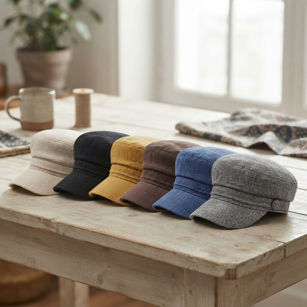 Linen Sailor Cap – Natural Texture With Timeless Style