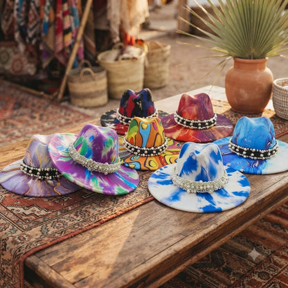 Fedora Hat – Modern Psychedelic Pearl Design