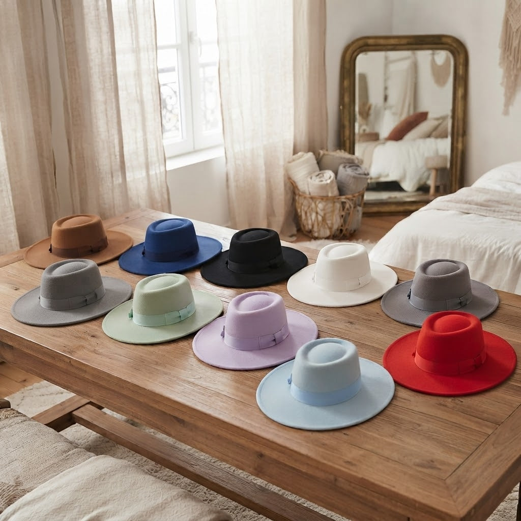 Flat Crown Fedora Hat – Bold Urban Charm