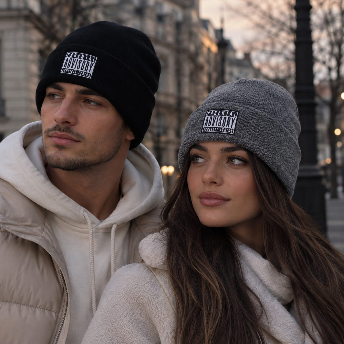 Beanie – Advisory Embroidery Knit Casual