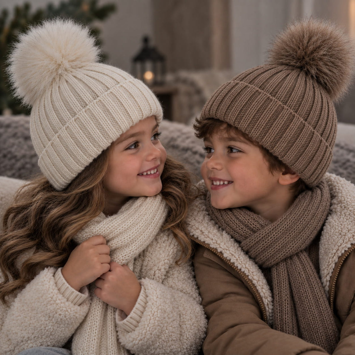 Beanie – Baby Pompom Knit