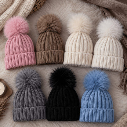 Beanie – Baby Pompom Knit