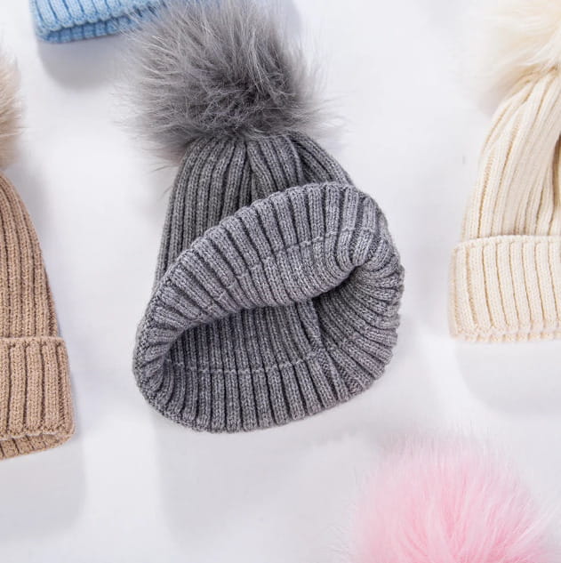 Beanie – Baby Pompom Knit