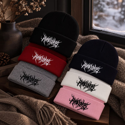 Beanie – Embroidered Graphic Ribbed Cuff Style
