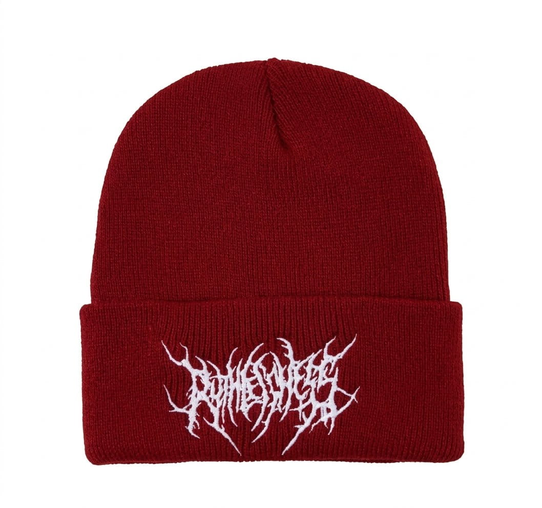 Beanie – Embroidered Graphic Ribbed Cuff Style