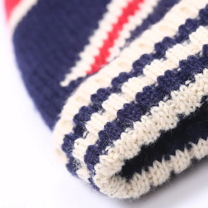 Beanie – Flag Print Cuffed Knit, Unisex