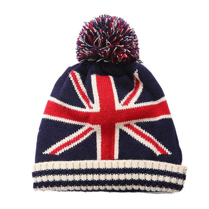 Beanie – Flag Print Cuffed Knit, Unisex