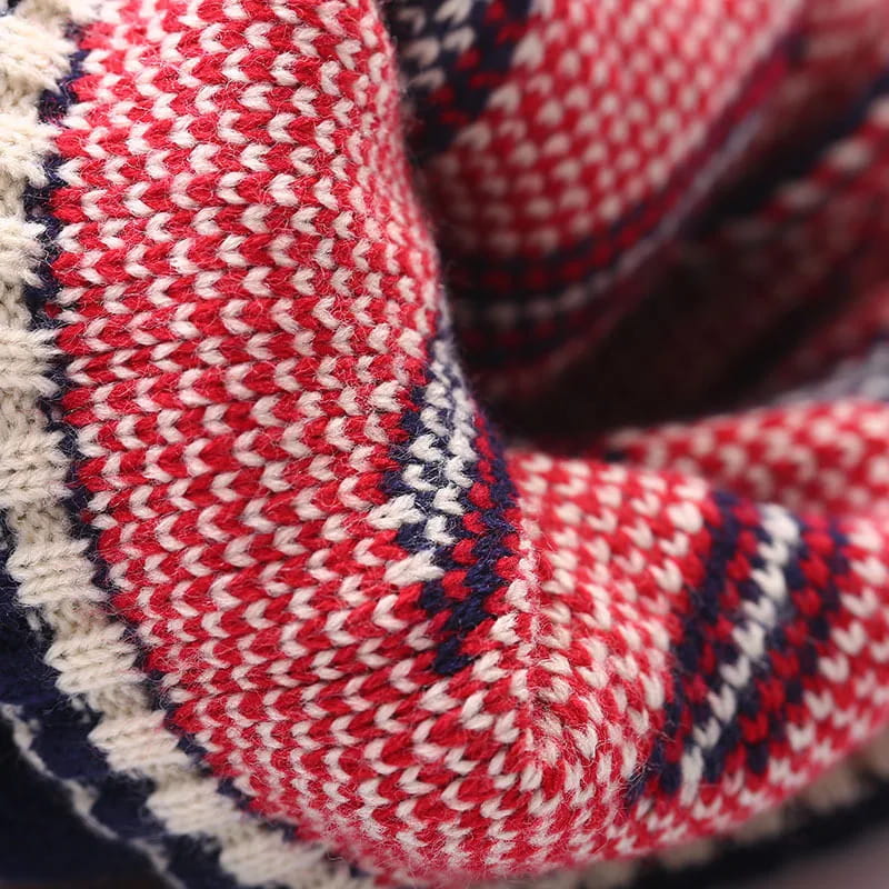 Beanie – Flag Print Cuffed Knit, Unisex