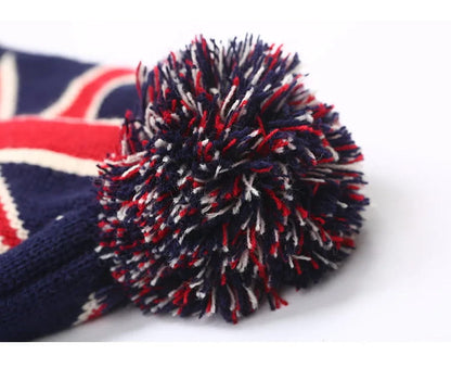 Beanie – Flag Print Cuffed Knit, Unisex