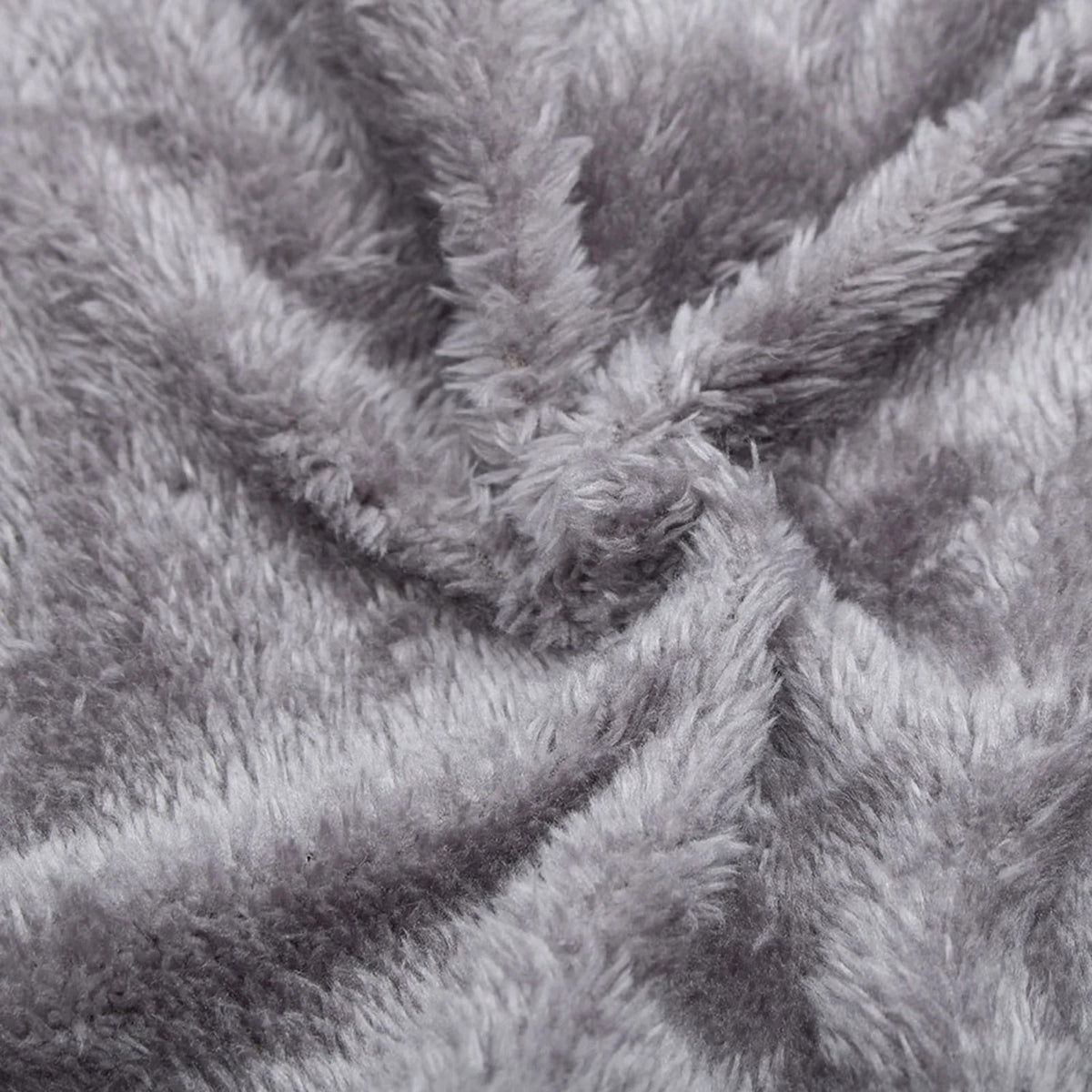 Beanie – Slouchy Herringbone with Fur Lining