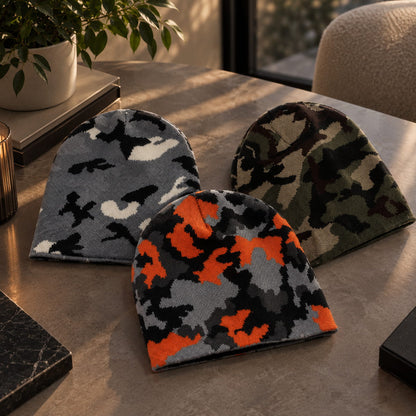 Beanie – Unisex Bold Camouflage Knit