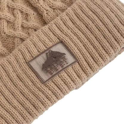 Beanie – Unisex Cable Knit with Plush Fur Cuff