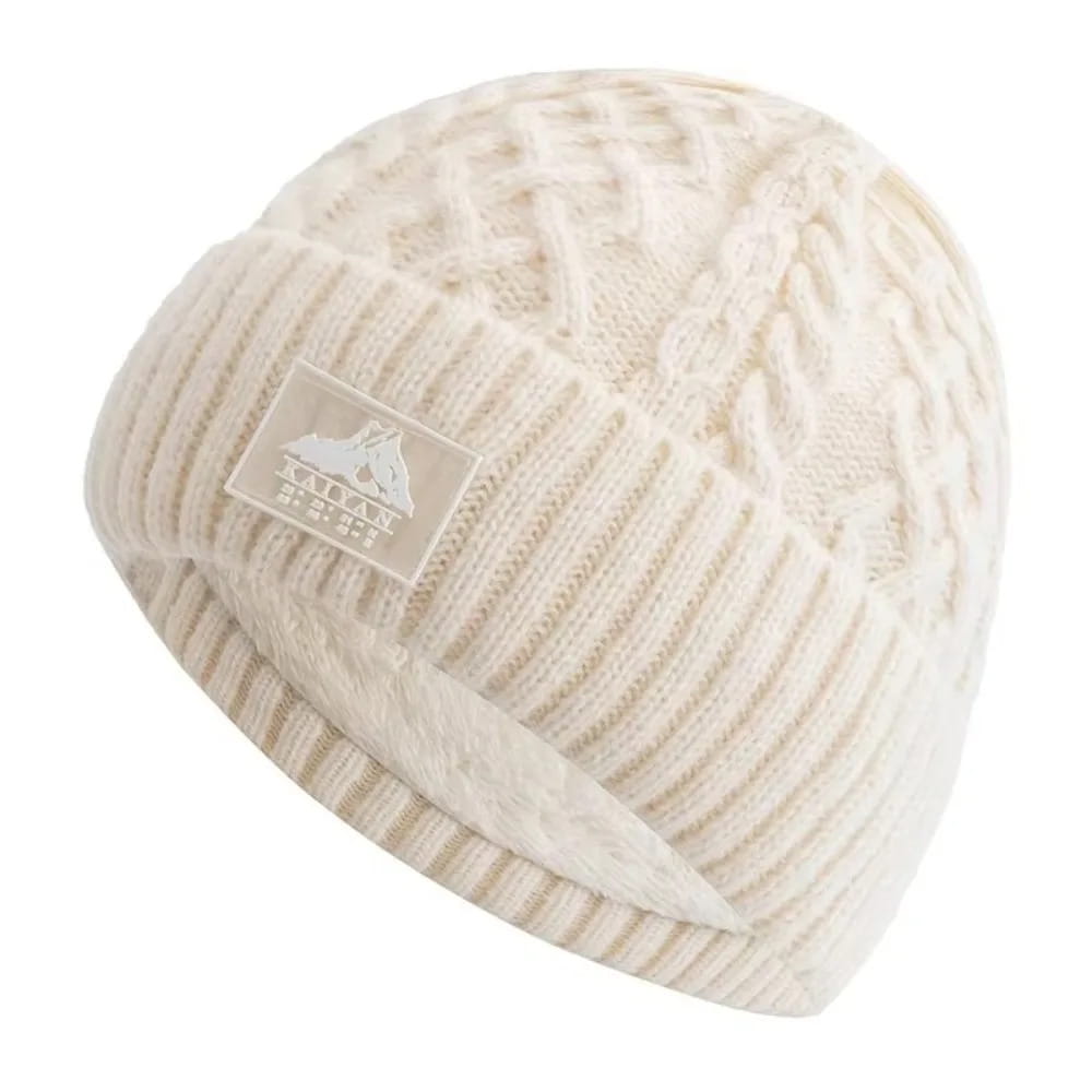 Beanie – Unisex Cable Knit with Plush Fur Cuff