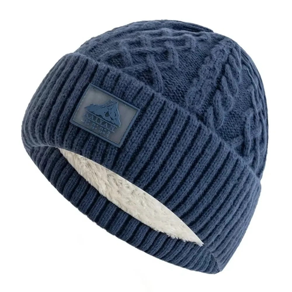 Beanie – Unisex Cable Knit with Plush Fur Cuff