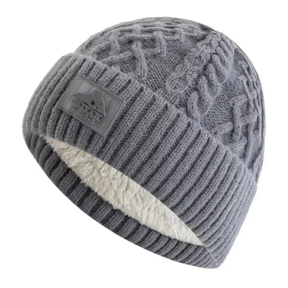 Beanie – Unisex Cable Knit with Plush Fur Cuff