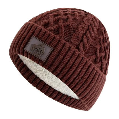 Beanie – Unisex Cable Knit with Plush Fur Cuff