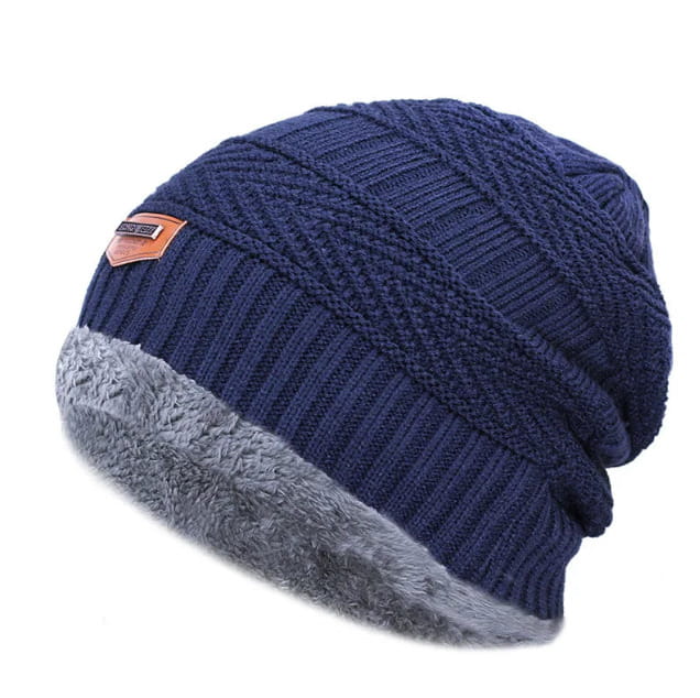 Beanie – Unisex Warm Fleece-Lined Cable