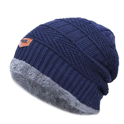 Beanie – Unisex Warm Fleece-Lined Cable
