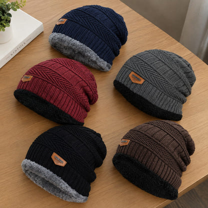 Beanie – Unisex Warm Fleece-Lined Cable