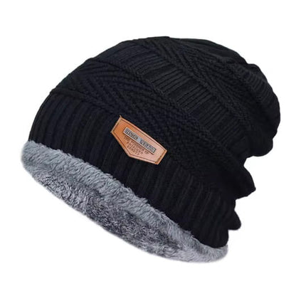 Beanie – Unisex Warm Fleece-Lined Cable
