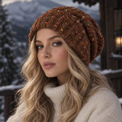 Beanie – Women's Chunky Speckled Knit