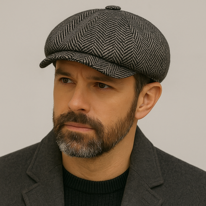 Newsboy Cap – Classic Herringbone Vintage Style