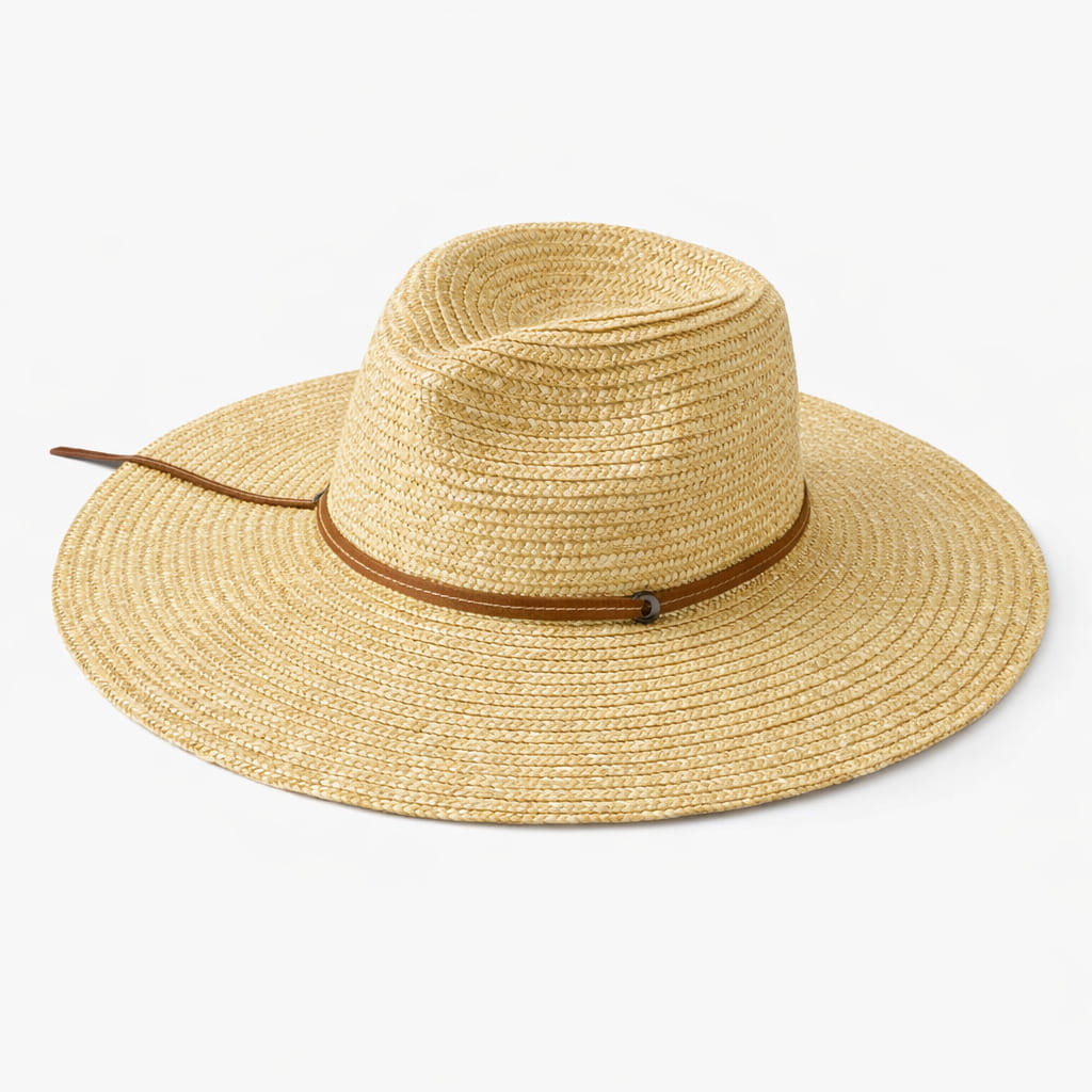 Straw Sun Hat With Chin Strap – Lightweight Summer Protection