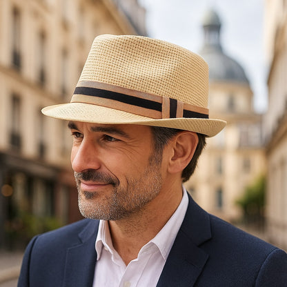 Trilby Straw Hat – Contrasting Band
