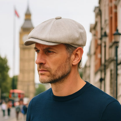 Newsboy Cap – Linen Texture And Classic Cut