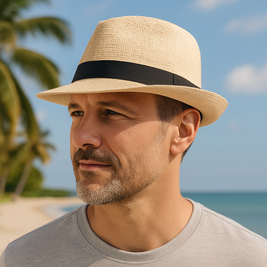 Panama Hat – Classic Woven Design with Black Band