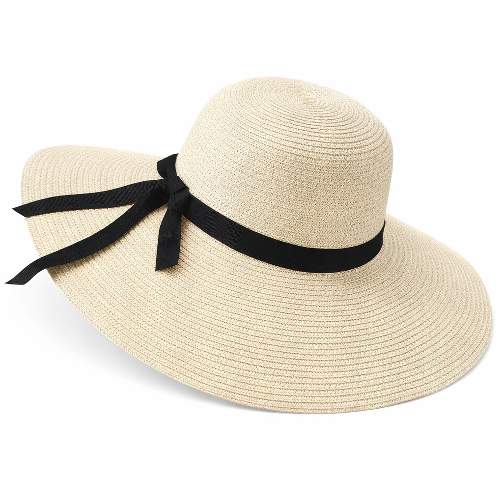 Straw Hat – Wide Brim With Ribbon Bow For Chic Summer Looks