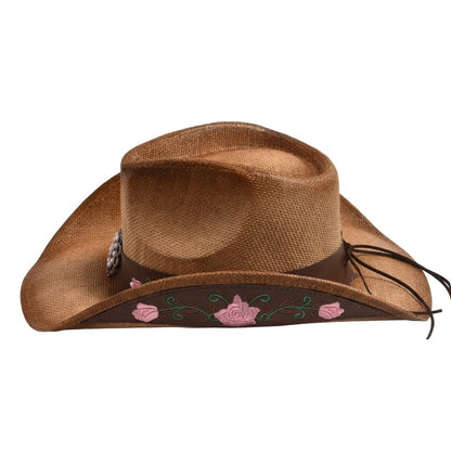 Cowboy Hat – Embroidered Straw Western Style