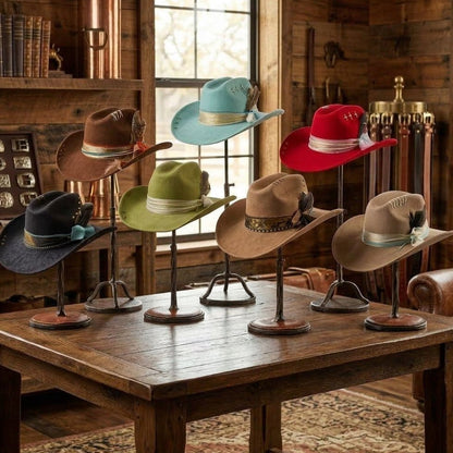 Cowboy Hat – Feather Studded Handmade Punk Style