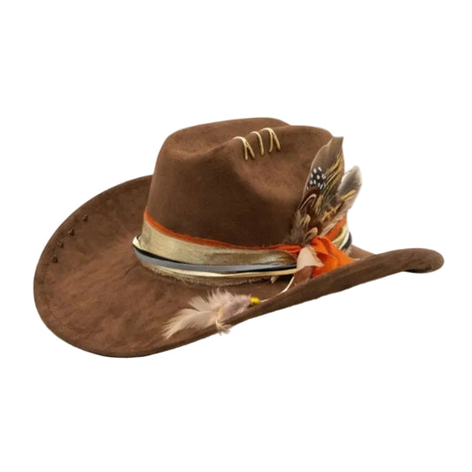 Cowboy Hat – Feather Studded Handmade Punk Style