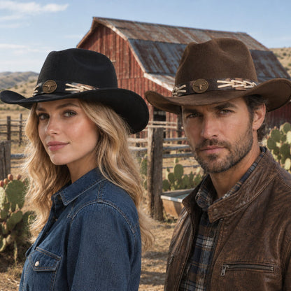 Cowboy Hat – Gold Accent Western Style