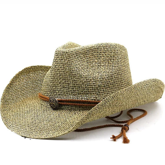 Cowboy Hat – Straw, Braided Cord Beach Style