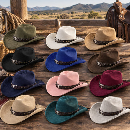 Cowboy Hat – Suede-Look Longhorn