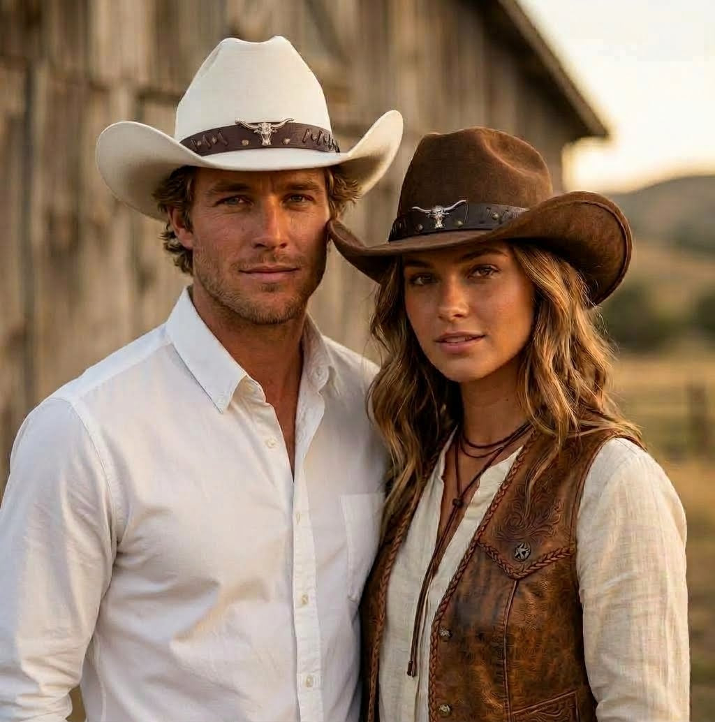 Cowboy Hat – Suede-Look Longhorn