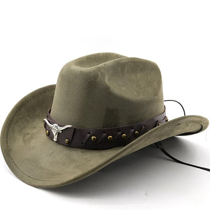 Cowboy Hat – Suede-Look Longhorn
