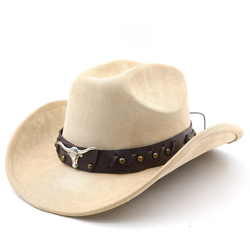 Cowboy Hat – Suede-Look Longhorn
