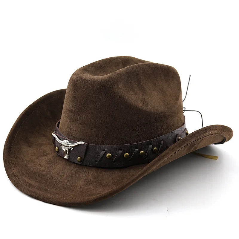 Cowboy Hat – Suede-Look Longhorn