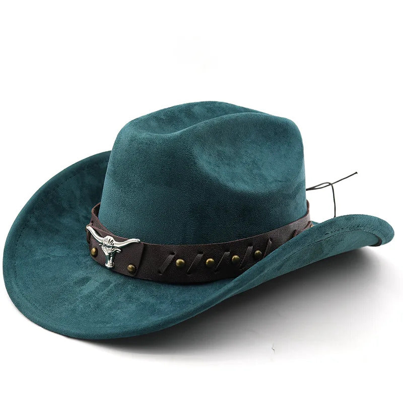 Cowboy Hat – Suede-Look Longhorn