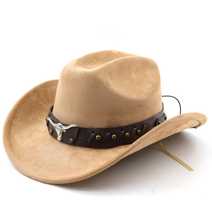 Cowboy Hat – Suede-Look Longhorn