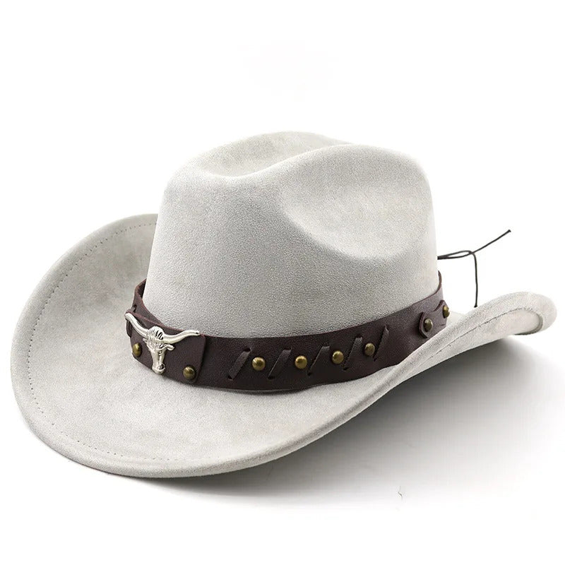 Cowboy Hat – Suede-Look Longhorn